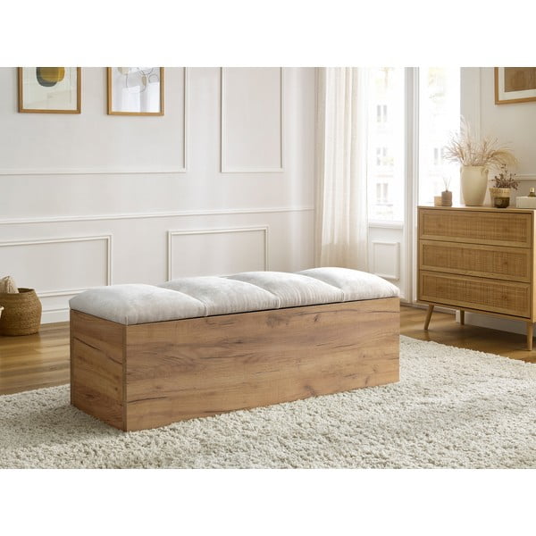 Lavica vo svetlosivej a prírodnej farbe Kumo – Bobochic Paris-image-1