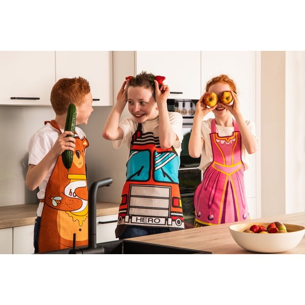 Detská zástera z recyklovanej bavlny Hero - Tiseco Home Studio-image-3