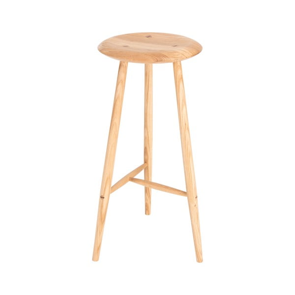 Barová stolička z dubového dreva v prírodnej farbe (výška sedadla 75 cm) Blanc – Gazzda-image-3