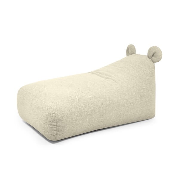 Krémový detský sedací vak z textílie buklé Snug 130 Bear – SLOWDOWN