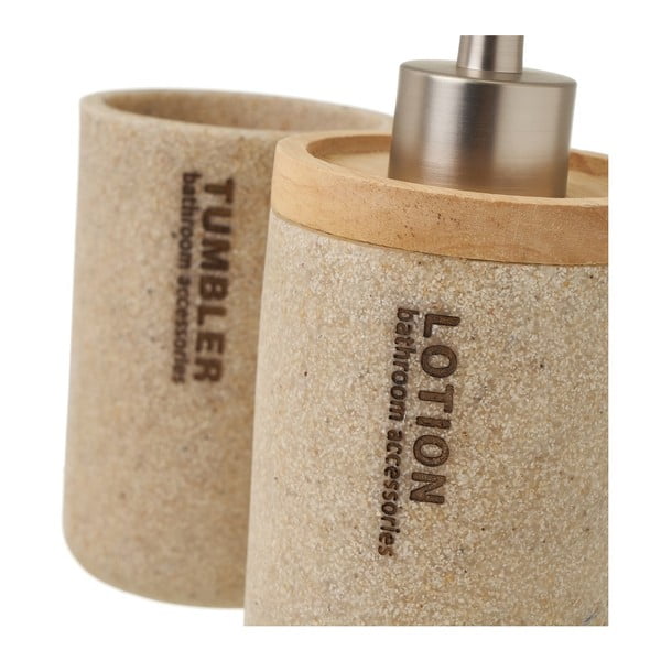 Béžová súprava doplnkov do kúpeľne – Casa Selección-image-1