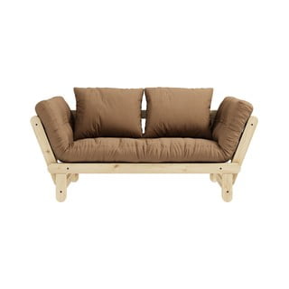 Rozkladacia pohovka s hnedým poťahom Karup Design Beat Natural/Mocca