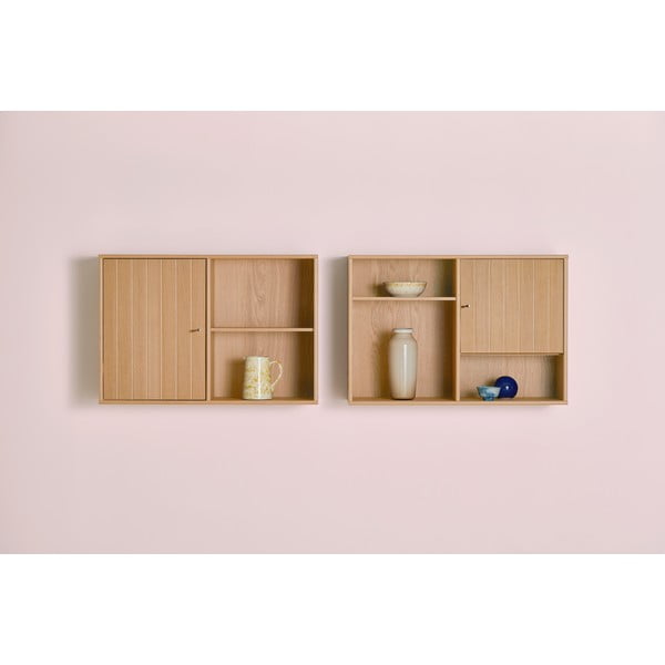 Závesná knižnica v dekore duba v prírodnej farbe 89x61 cm Mistral – Hammel Furniture-image-1