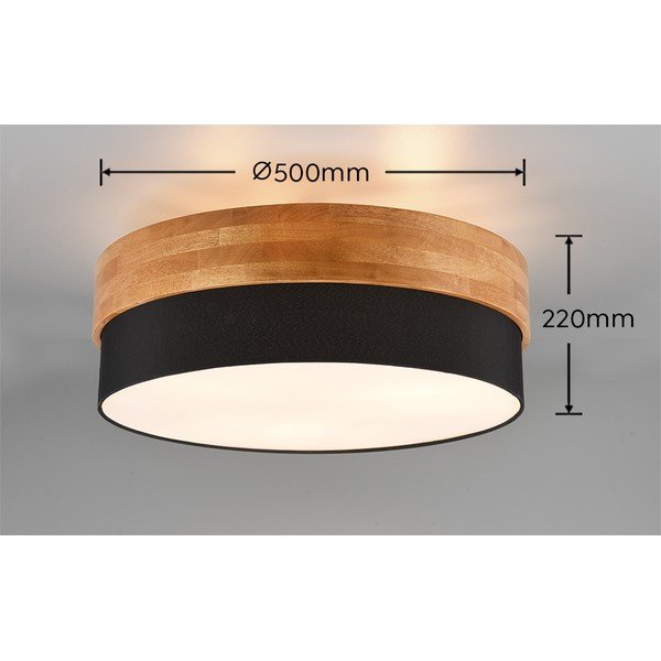 Stropné svietidlo v bielo-prírodnej farbe s textilným tienidlom Seasons – Trio-image-4