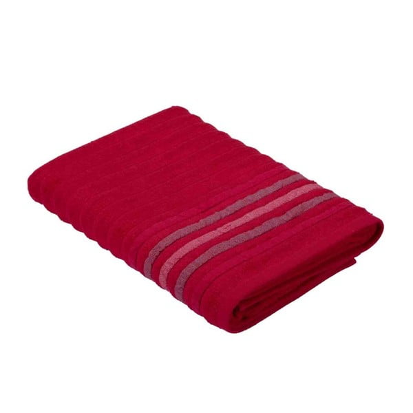 Červený uterák z bavlny Bella Maison Stripe, 30 × 50 cm