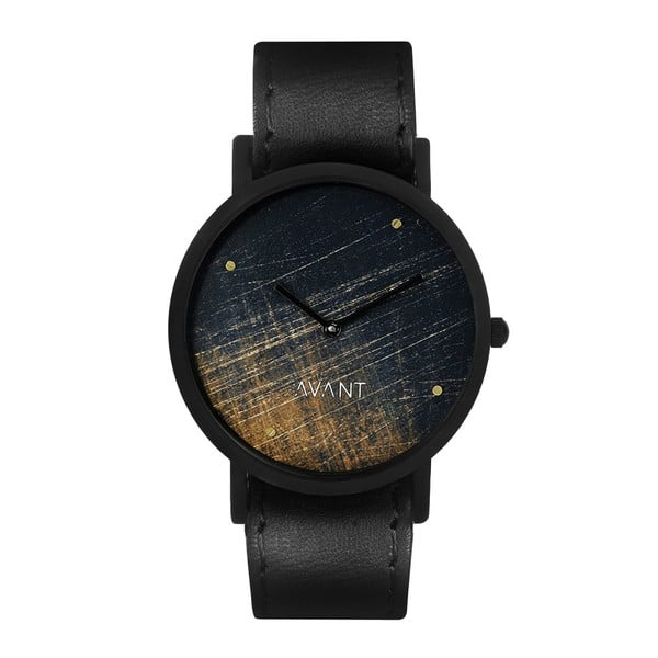 Unisex hodinky s čiernym remienkom South Lane Stockholm Avant Noir