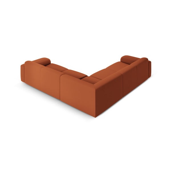 Hnedá rohová pohovka z textílie bouclé (variabilná/do L) Molino – Micadoni Home-image-3