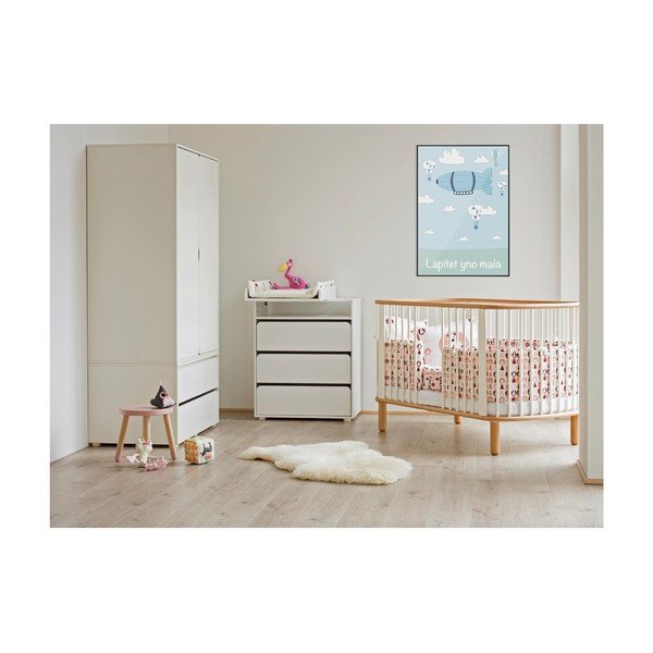 Biela detská postieľka z bukového dreva Flexa Baby, 70 x 140 cm-image-2