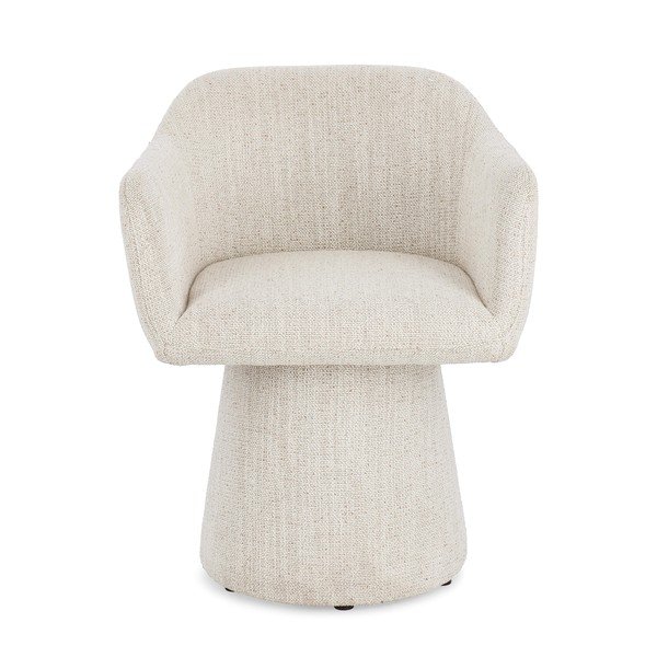 Čalúnené jedálenské kreslo s podrúčkami/otočné v prírodnej farbe Lottie – Bizzotto-image-4