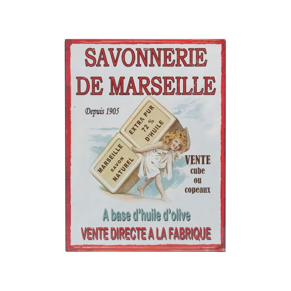 Nástenná ceduľa Antic Line De Marseille, 25 × 33 cm