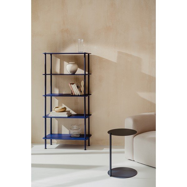 Modrý regál v dekore duba 80x163x35 cm Teidi – noo.ma-image-1