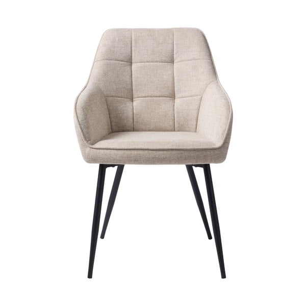 Béžové čalúnené jedálenské kreslo s podrúčkami Nolan – Unique Furniture-image-2