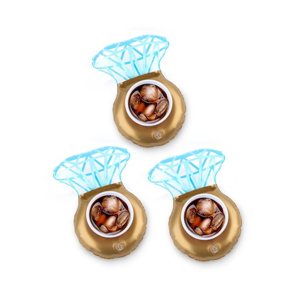 Súprava 3 nafukovacích kruhov na nápoje v tvare prsteňa Big Mouth Inc.-image-3