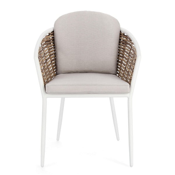 Biela kovová záhradná stolička Maribela – Bizzotto-image-3