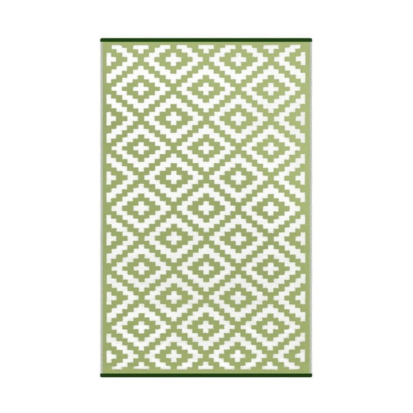 Zeleno-biely obojstranný vonkajší koberec Green Decore Kranda, 120 × 180 cm