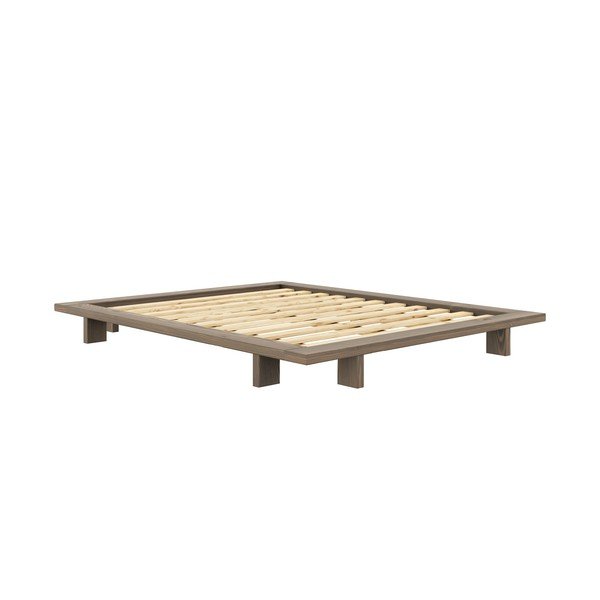 Hnedá dvojlôžková posteľ z borovicového dreva s roštom 160x200 cm Japan – Karup Design