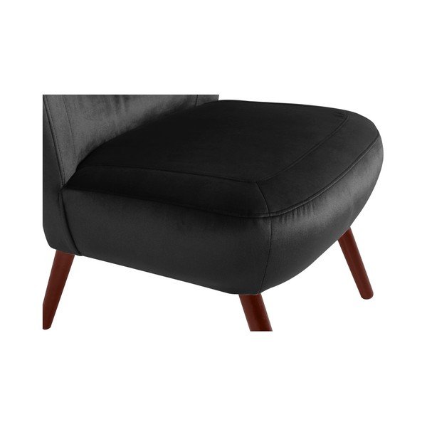 Čierne kreslo Max Winzer Sari Velvet-image-3