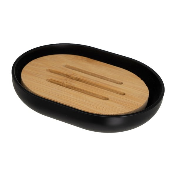 Čierna plastová súprava doplnkov do kúpeľne – Casa Selección-image-3