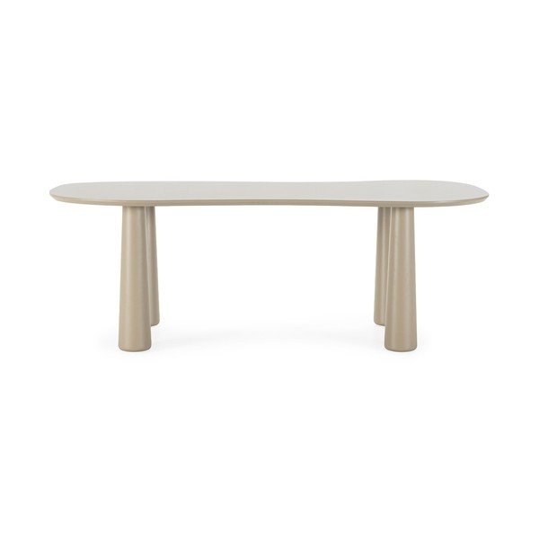 Béžový konferenčný stolík s doskou z borovicového dreva 110x220 cm Nahia – MOME