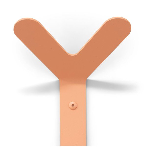 Nástenný oceľový háčik v lososovej farbe Frondo – Spinder Design-image-2