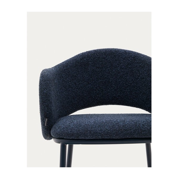Tmavomodrá barová stolička (výška sedadla 65 cm) Maina – Kave Home-image-2
