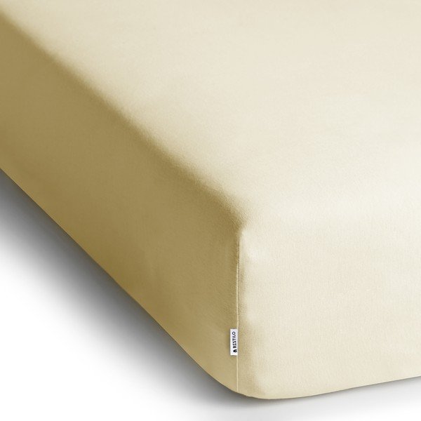 Krémová napínacia plachta jersey 140x200 cm Amber – Restilo-image-2