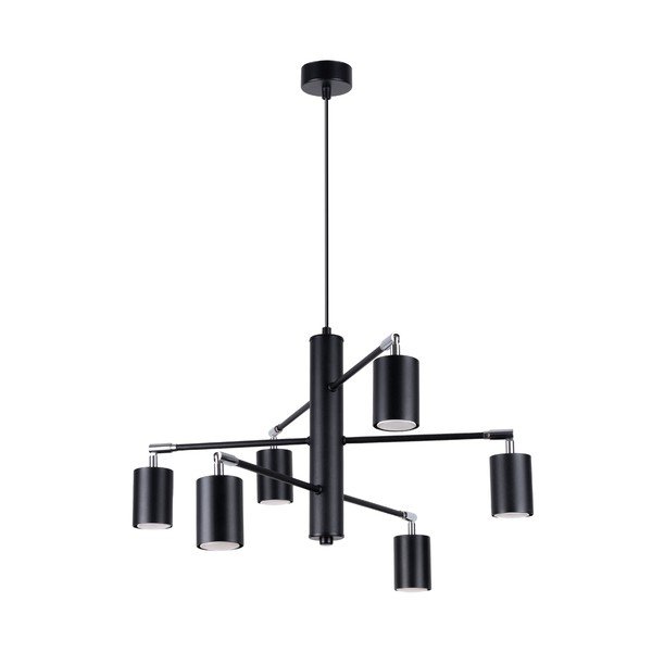 Čierne kovové závesné svietidlo Virta – Sollux