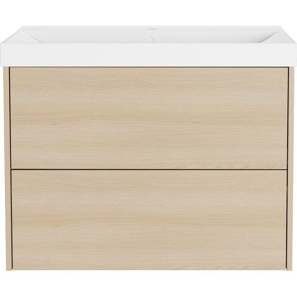 Závesná skrinka pod umývadlo v dekore duba v prírodnej farbe 81x65 cm Bodera – Germania-image-3