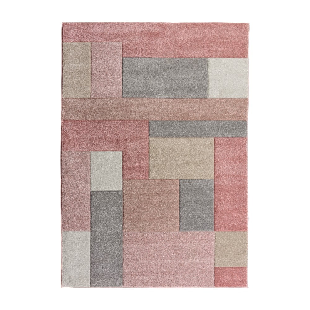 Ružovo-sivý koberec Flair Rugs Cosmos, 160 × 230 cm