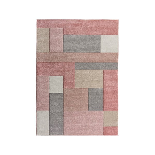 Ružovo-sivý koberec Flair Rugs Cosmos, 80 × 150 cm