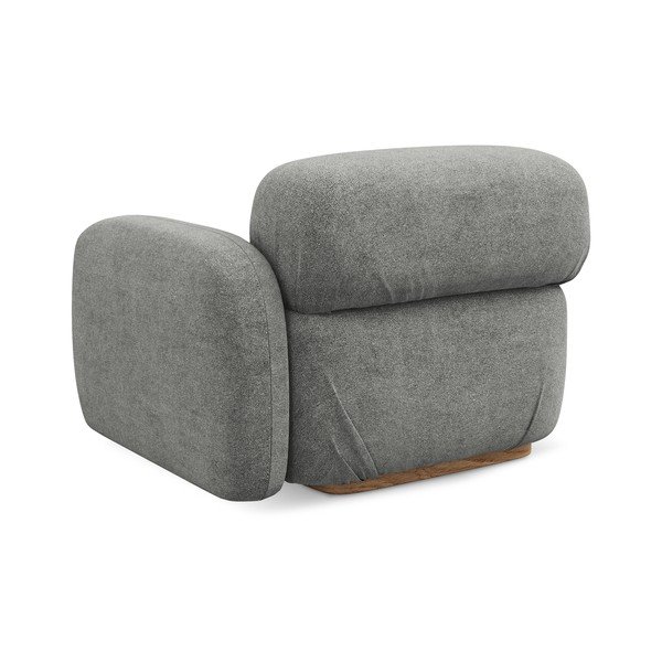 Sivý modul pohovky z textílie buklé (pravý roh) Ailani – Makamii-image-3