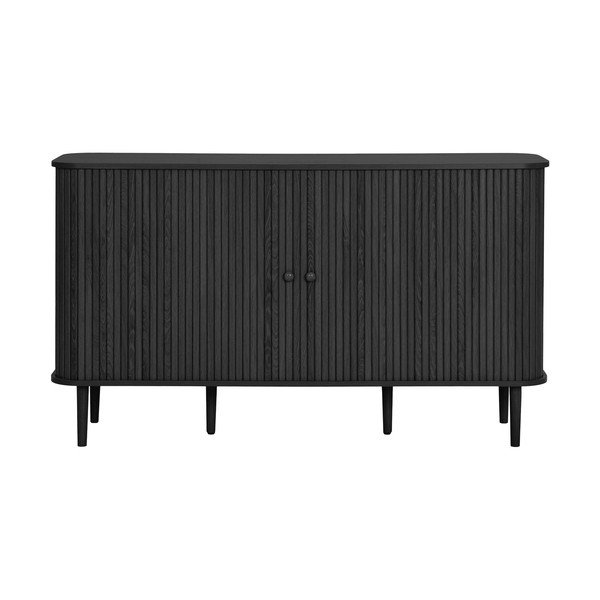 Čierna komoda z borovicového dreva 140x79x40 cm Nikko – House Nordic-image-3