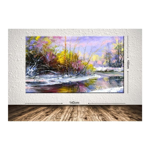 Obraz Winter River, 100 × 140 cm