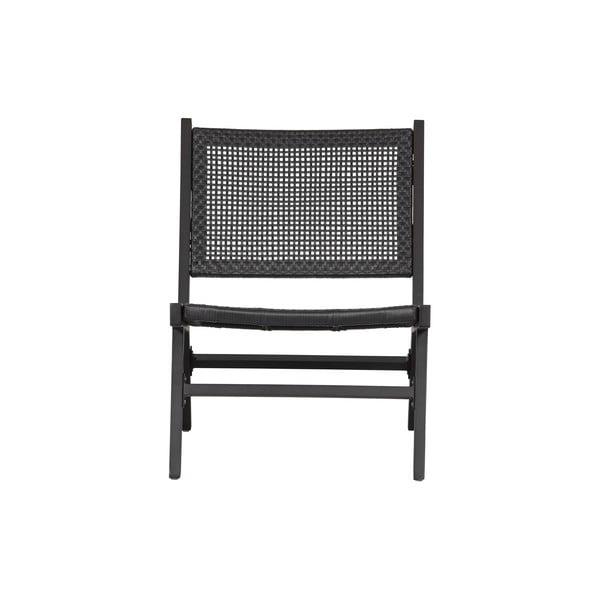 Čierne záhradné kreslo WOOOD Puk-image-4