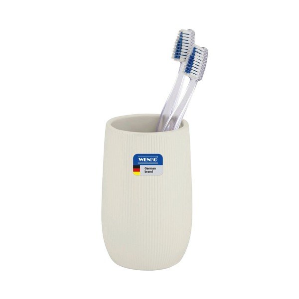 Krémovobiely keramický téglik na zubné kefky Fablo – Wenko-image-3