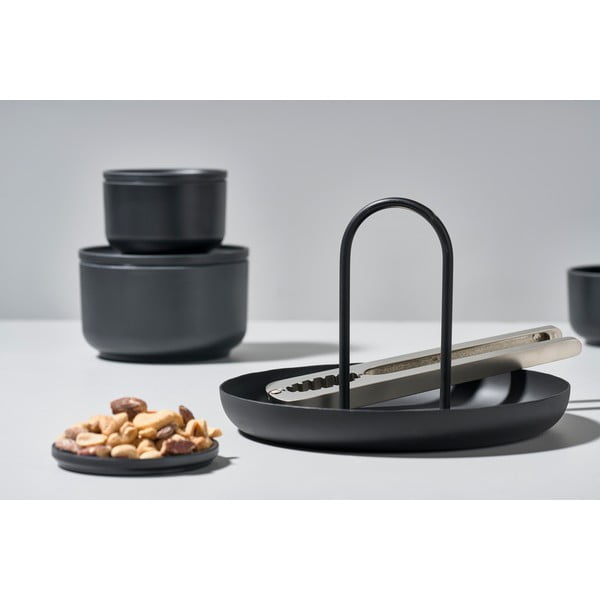 Svetlosivý kovový servírovací podnos Zone Singles, ø 20 cm-image-4