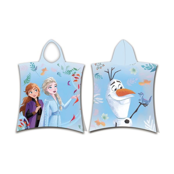 Modré froté detské pončo Frozen 2 – Jerry Fabrics