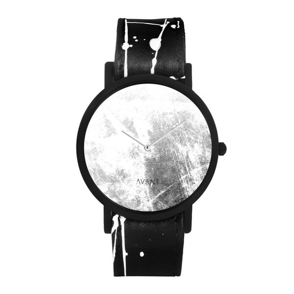 Unisex hodinky s čierno-bielym remienkom South Lane Stockholm Avant Diffuse Invert