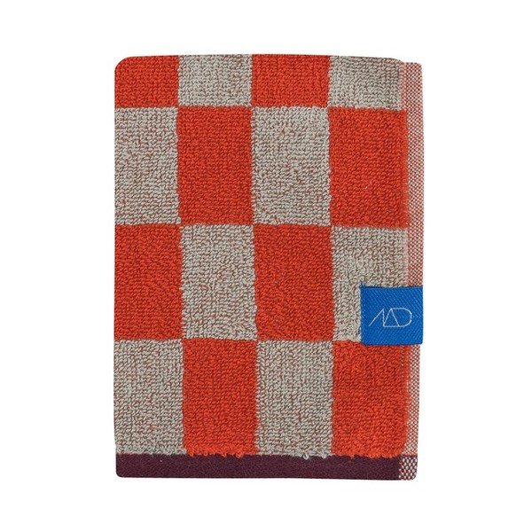 Oranžové/béžové froté uteráky v súprave 2 ks z bio bavlny 40x55 cm Retro – Mette Ditmer Denmark