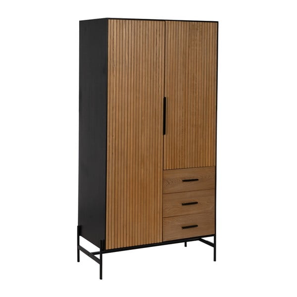 Šatníková skriňa v dekore jaseňa v prírodnej farbe 104x203 cm – Ixia