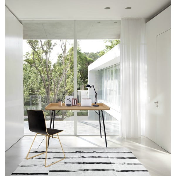 Pracovný stôl s doskou v dubovom dekore 52x115 cm Rayburn – Woodman-image-4