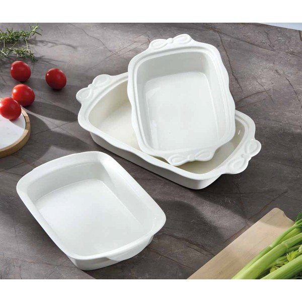 Zapekacia misa z kostného porcelánu 23x37,5 cm Fiocco – Brandani-image-1