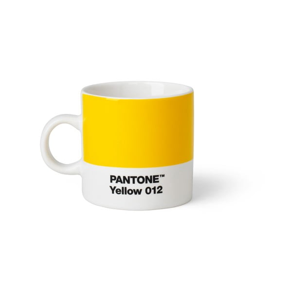 Svetložltý hrnček Pantone Espresso, 120 ml