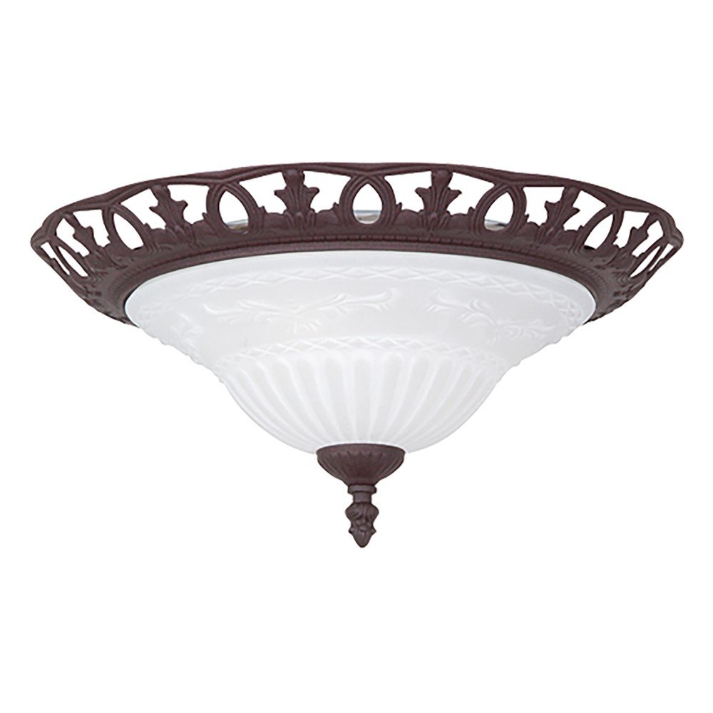 E-shop Tmavohnedé stropné svietidlo so skleneným tienidlom ø 38 cm Rustica – Trio