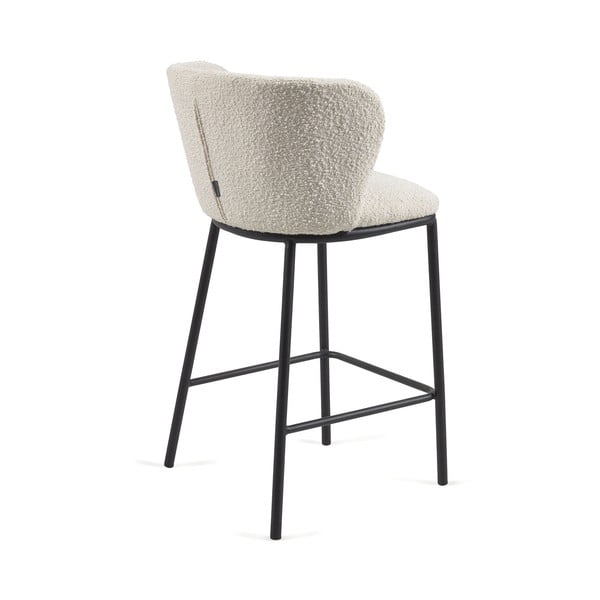 Biela barová stolička (výška sedadla 65 cm) Ciselia – Kave Home-image-4