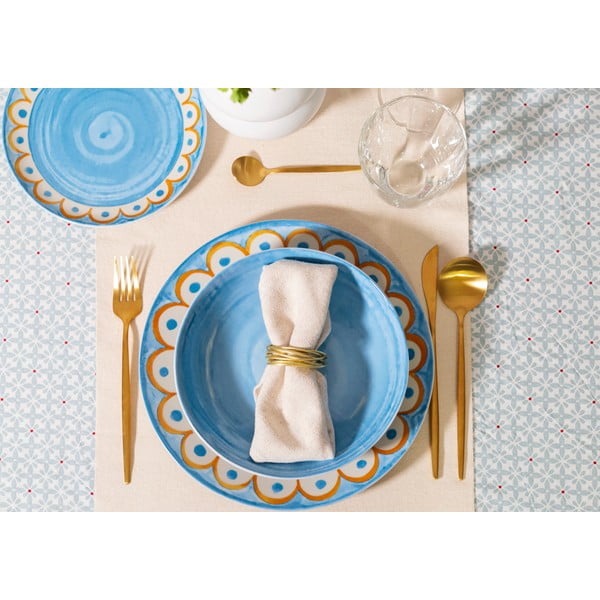 Svetlomodré dezertné porcelánové taniere v súprave 6 ks ø 19,5 cm Tangeri blue – Villa Altachiara-image-2