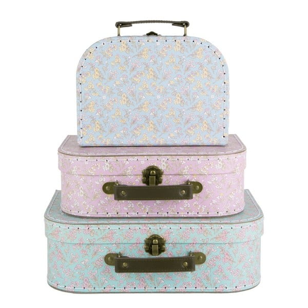 Sada 3 pastelových kufríkov Sass & Belle Grace