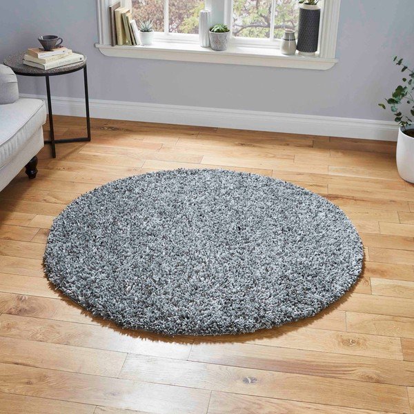 Sivý okrúhly koberec ø 133 cm Vista – Think Rugs-image-1