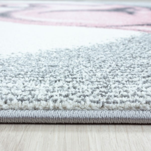 Svetloružovo-svetlosivý detský koberec ø 160 cm Bambi – Ayyildiz Carpets-image-3