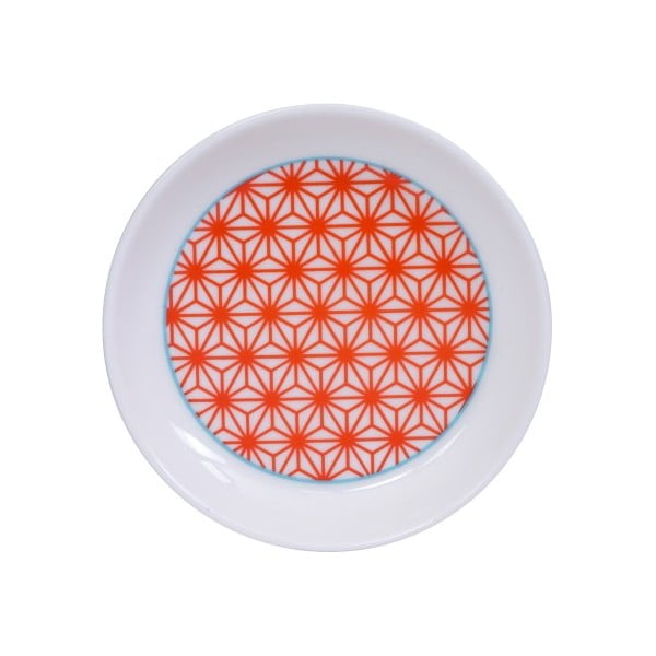 Červeno-biely tanierik Tokyo Design Studio Star/Wave, ø 9 cm